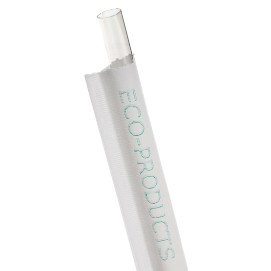 9.50" Clear Wrapped Straws - Case of 4800