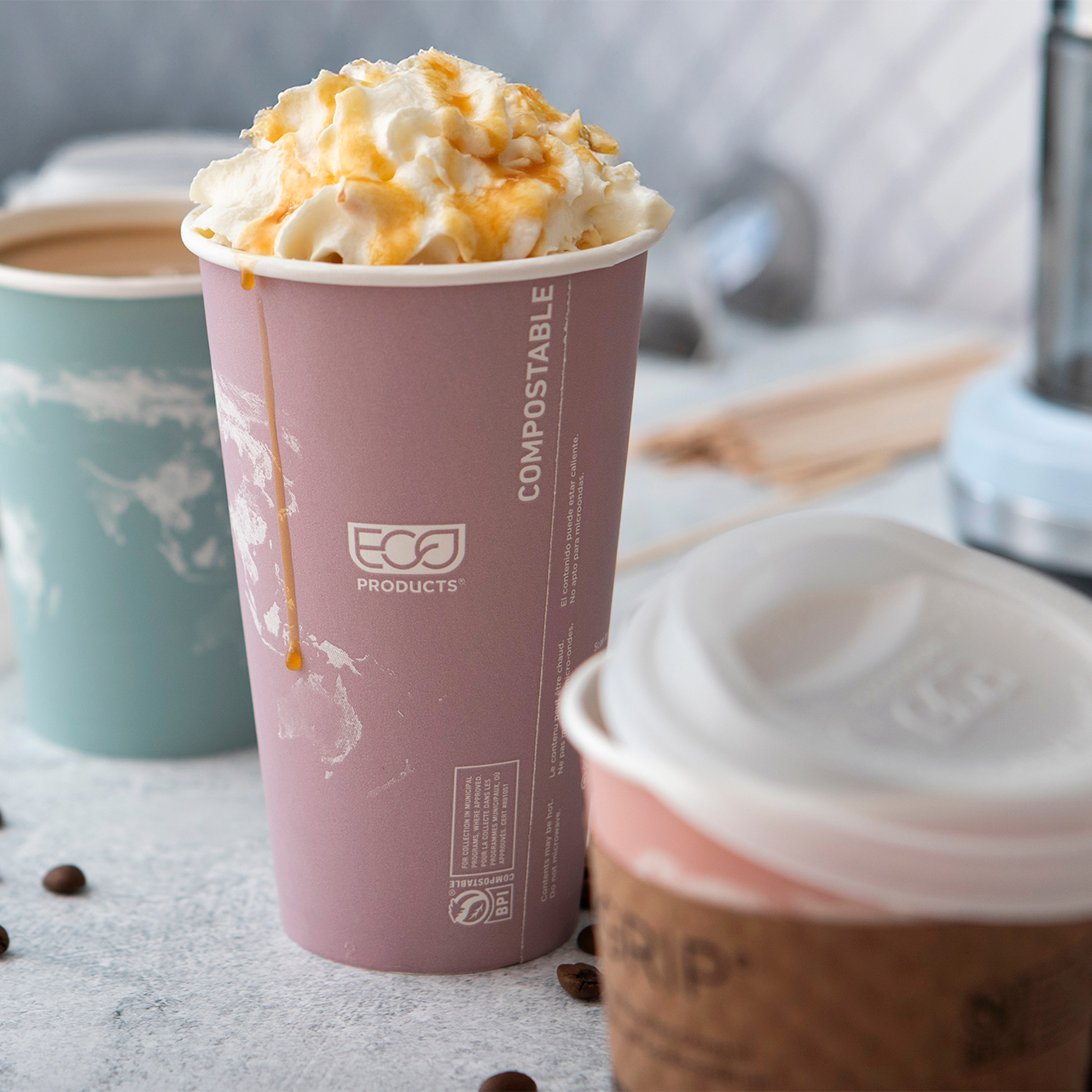 World Art Renewable & Compostable Hot Cups - 16 oz. - Case of 1000