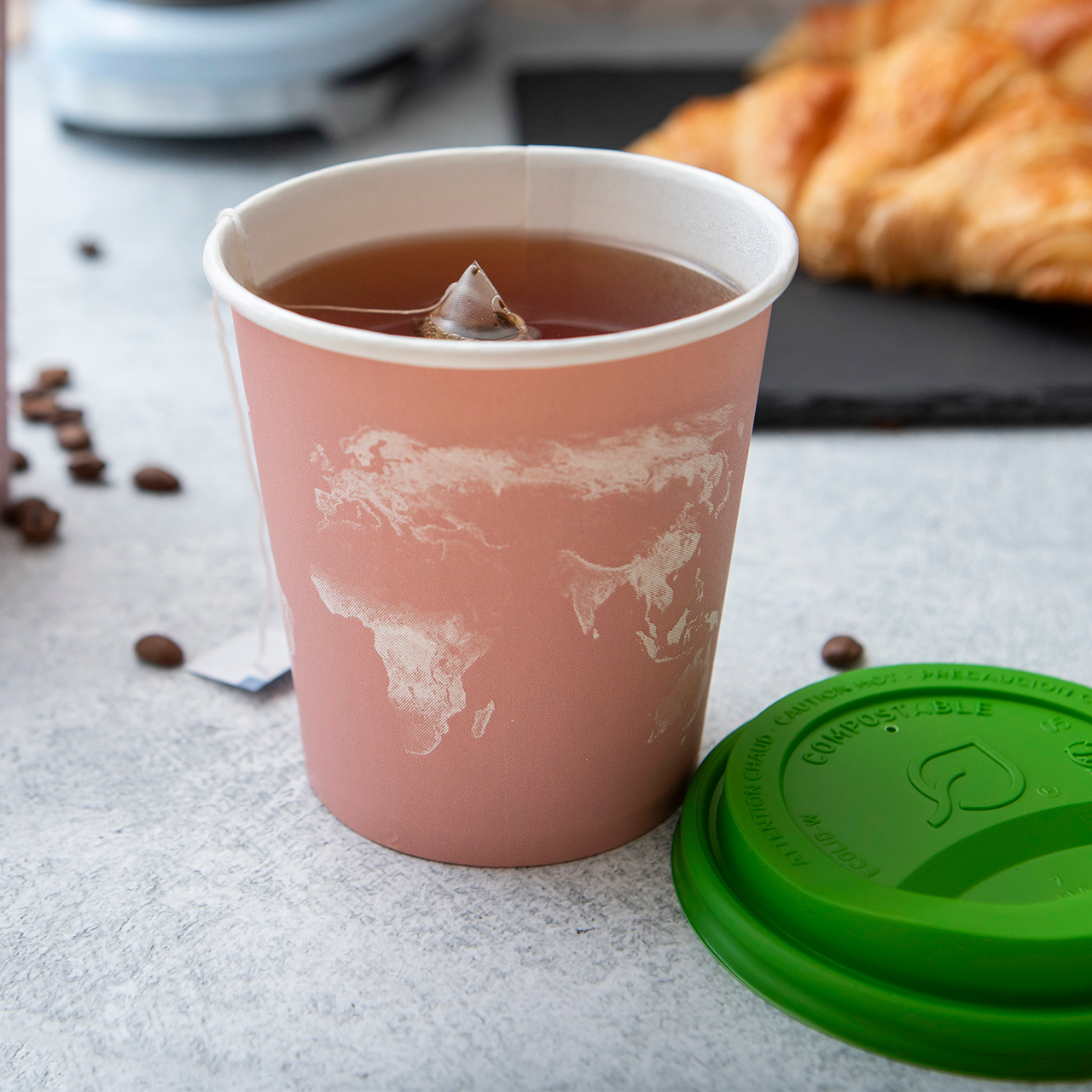 World Art Renewable & Compostable Hot Cups - 10 oz. - Case of 1000
