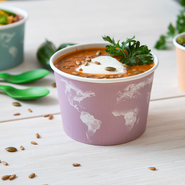World Art Renewable & Compostable Food Container - 16oz. - Case of 500