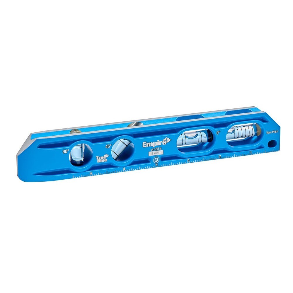 EM85.8 Empire Level Mfg True Blue, Die Cast Torpedo Level, 8 Inch Size