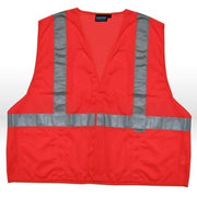 Safety Vest, Aware Wear Visibility Apparel ANSI Class 2 Mesh Vest Hi-Viz Orange w/Reflective Tape,S15 Medium