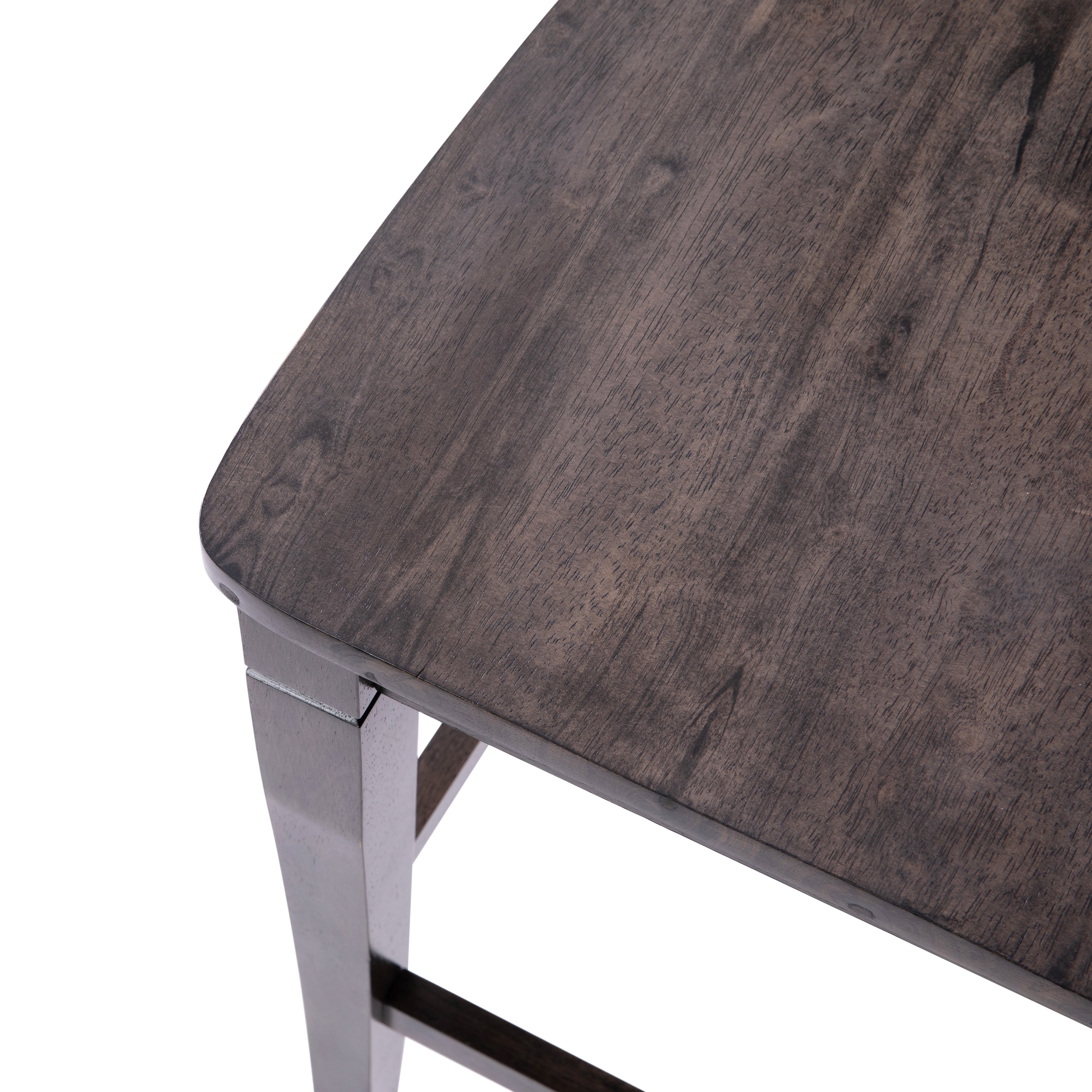 Gwendolyn Set of 2 Commercial Grade Solid Wood Modern Farmhouse Counter Height Barstool in Gray Wash Walnut