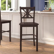 Gwendolyn Set of 2 Commercial Grade Solid Wood Modern Farmhouse Barstool in Gray Wash Walnut