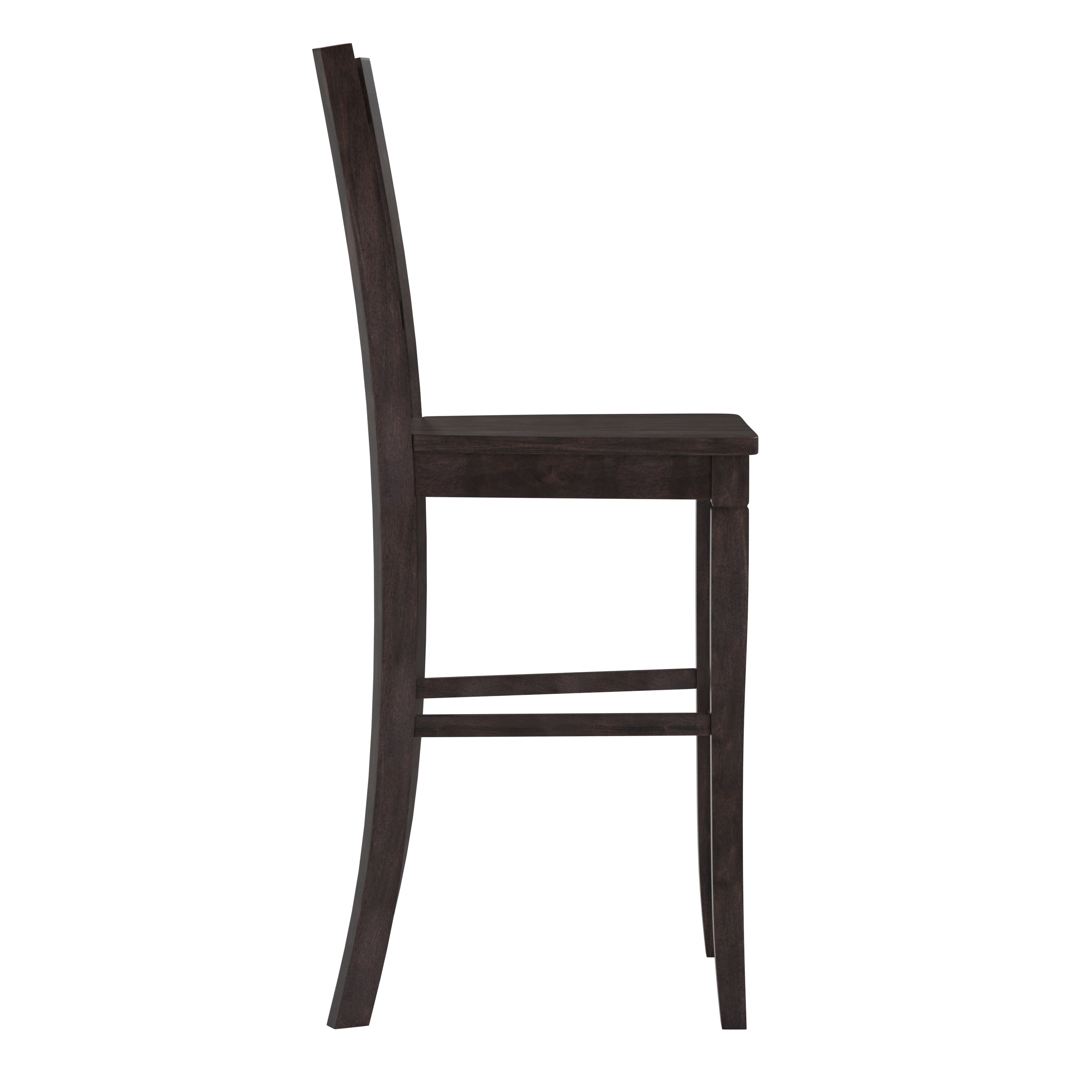 Gwendolyn Set of 2 Commercial Grade Solid Wood Modern Farmhouse Barstool in Gray Wash Walnut