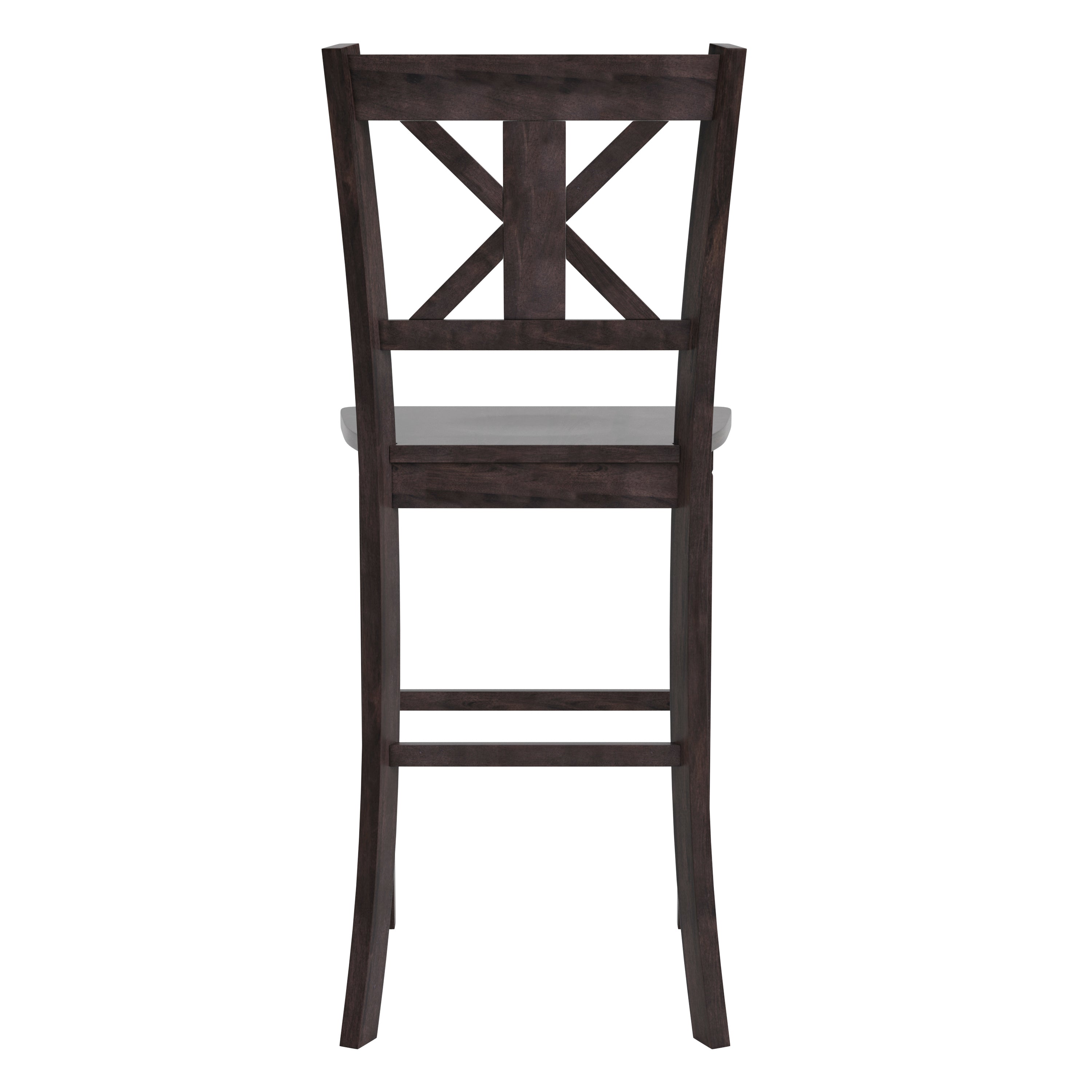 Gwendolyn Set of 2 Commercial Grade Solid Wood Modern Farmhouse Barstool in Gray Wash Walnut