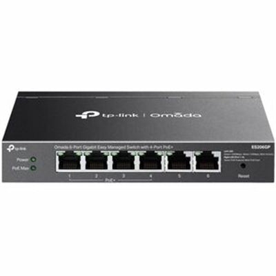 TP-Link Omada 6-Port Gigabit Easy Managed Switch with 4-Port PoE+ - 6 Ports - Manageable - Gigabit Ethernet - 10/100/1000Base-T - 2 Layer Supported