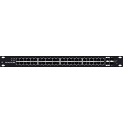 Ubiquiti ES-48-500W Layer 2/3 PoE+ Switch with (48) Gigabit RJ45 Ports (2) SFP+ Ports (2) SFP Ports and a 500W Power Supply