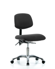 Fabric ESD Chair - Desk Height with ESD Casters in ESD Black Fabric