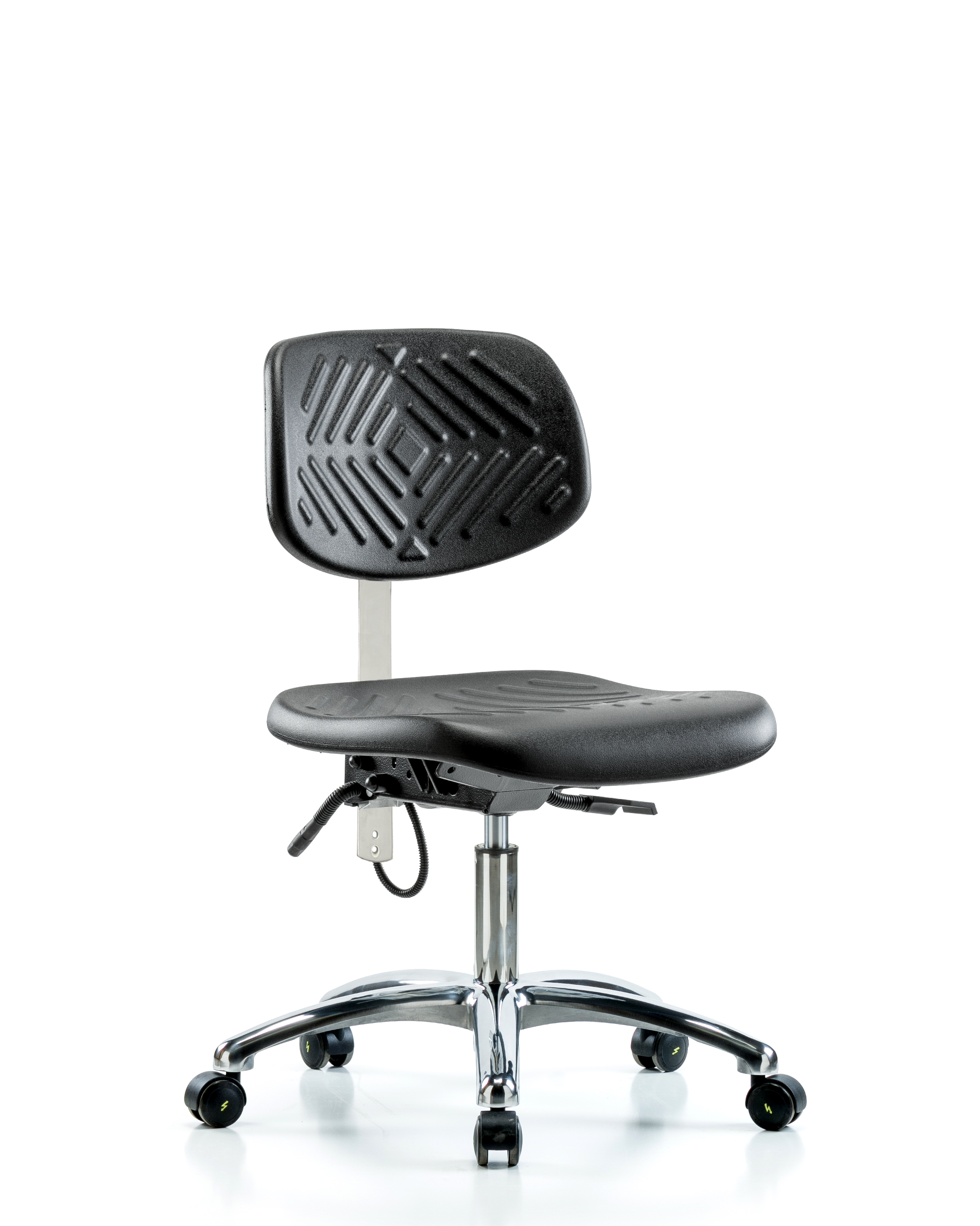 Polyurethane ESD Chair - Desk Height with Seat Tilt & ESD Casters