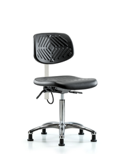 Polyurethane ESD Chair - Medium Bench Height with Seat Tilt & ESD Stationary Glides