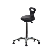 Polyurethane ESD Serpent Sit-Stand with ESD Stationary Glides in ESD Black Polyurethane