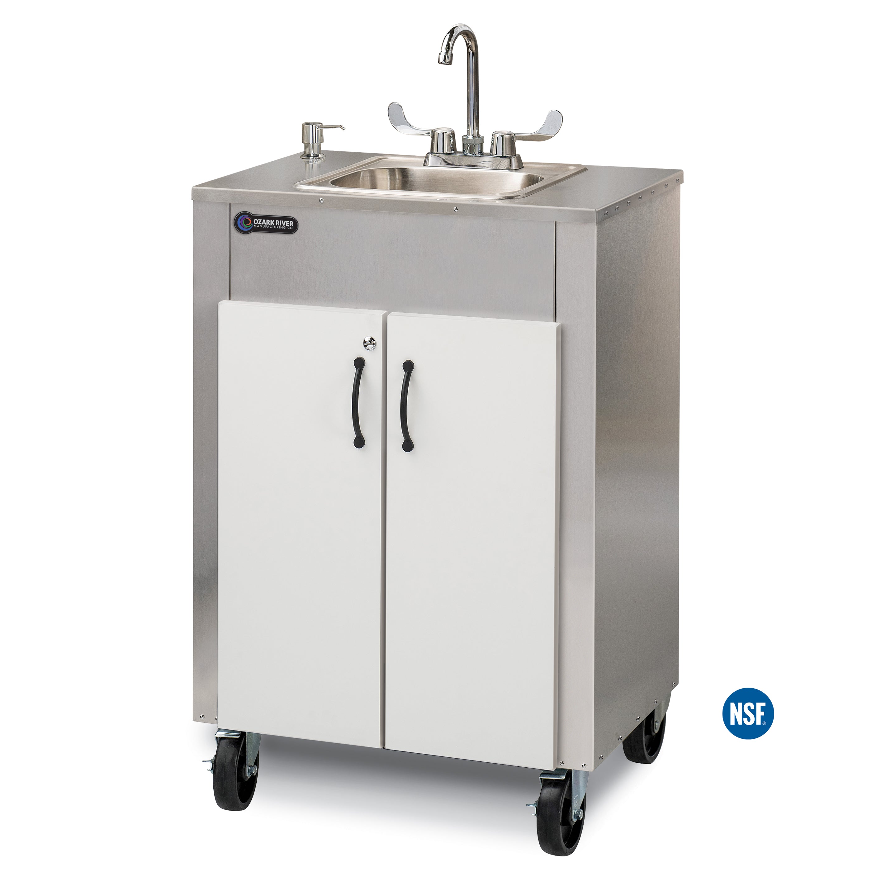 Elite LS1 Portable Sink - Stainless/White Doors