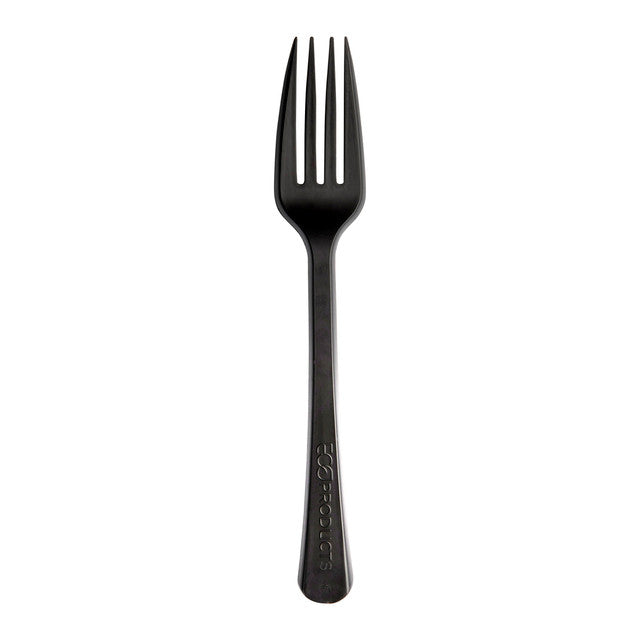 Vine™ Renewable & Compostable Fork, 7in, Black 
 - Case of 500