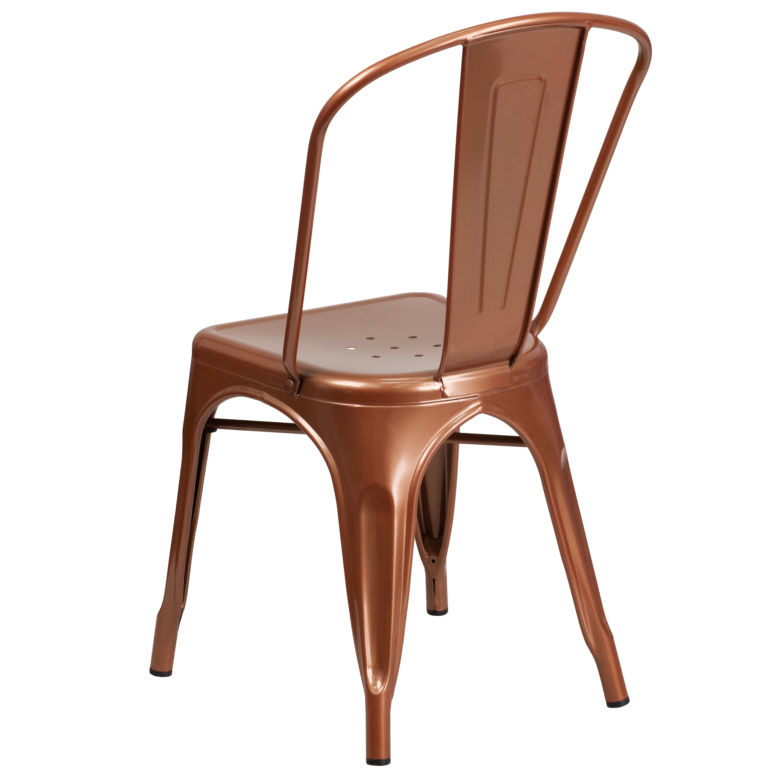 Tenley Commercial Grade Copper Metal Indoor-Outdoor Stackable Chair