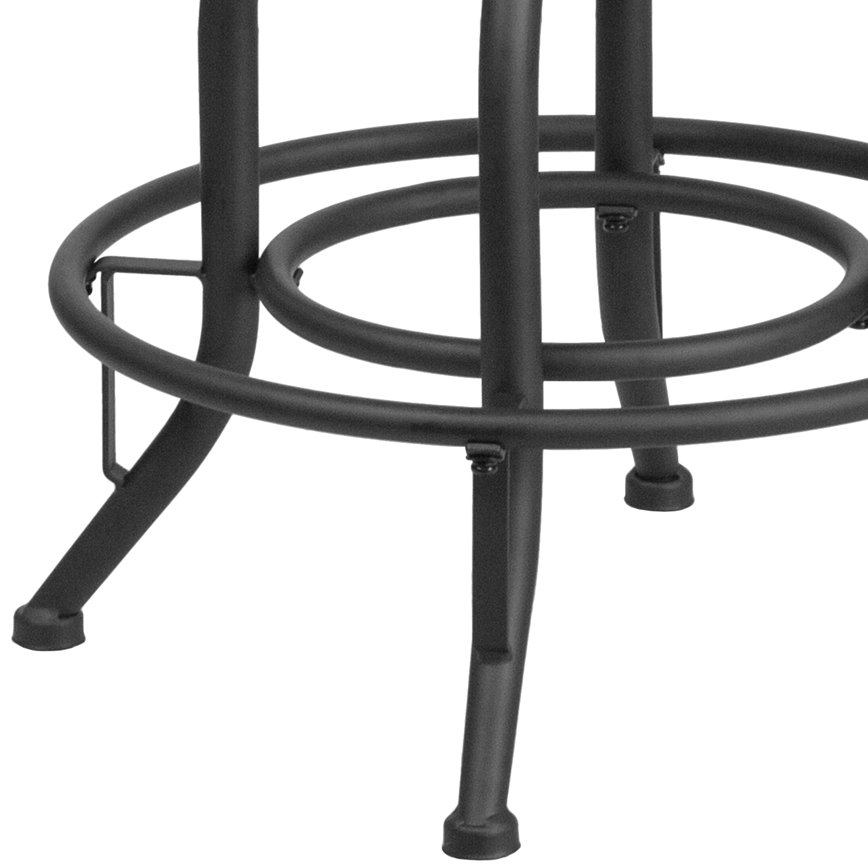 Carrington 24'' Counter Height Stool with Swivel Lift Black LeatherSoft Seat