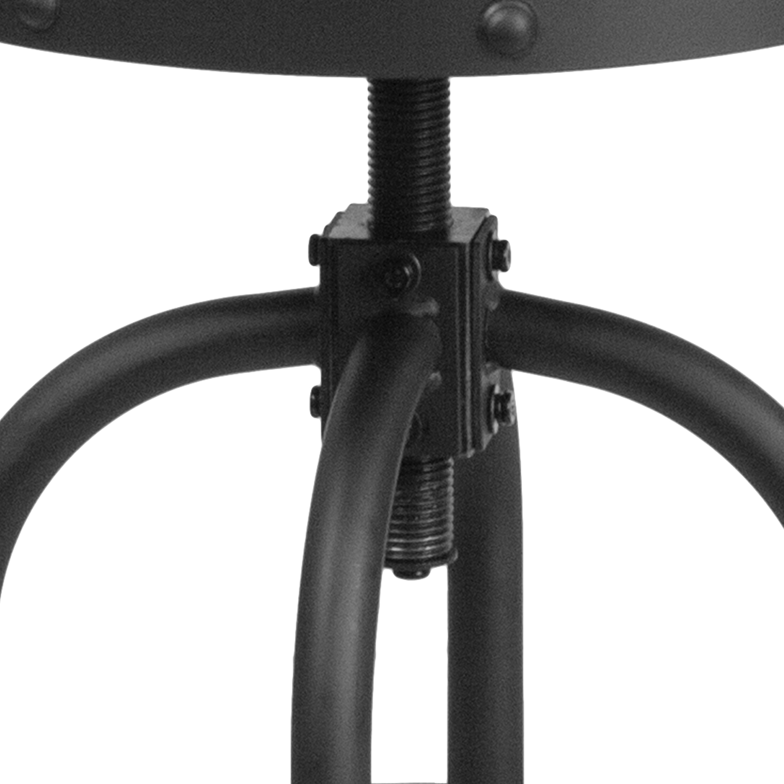 Carrington 24'' Counter Height Stool with Swivel Lift Black LeatherSoft Seat