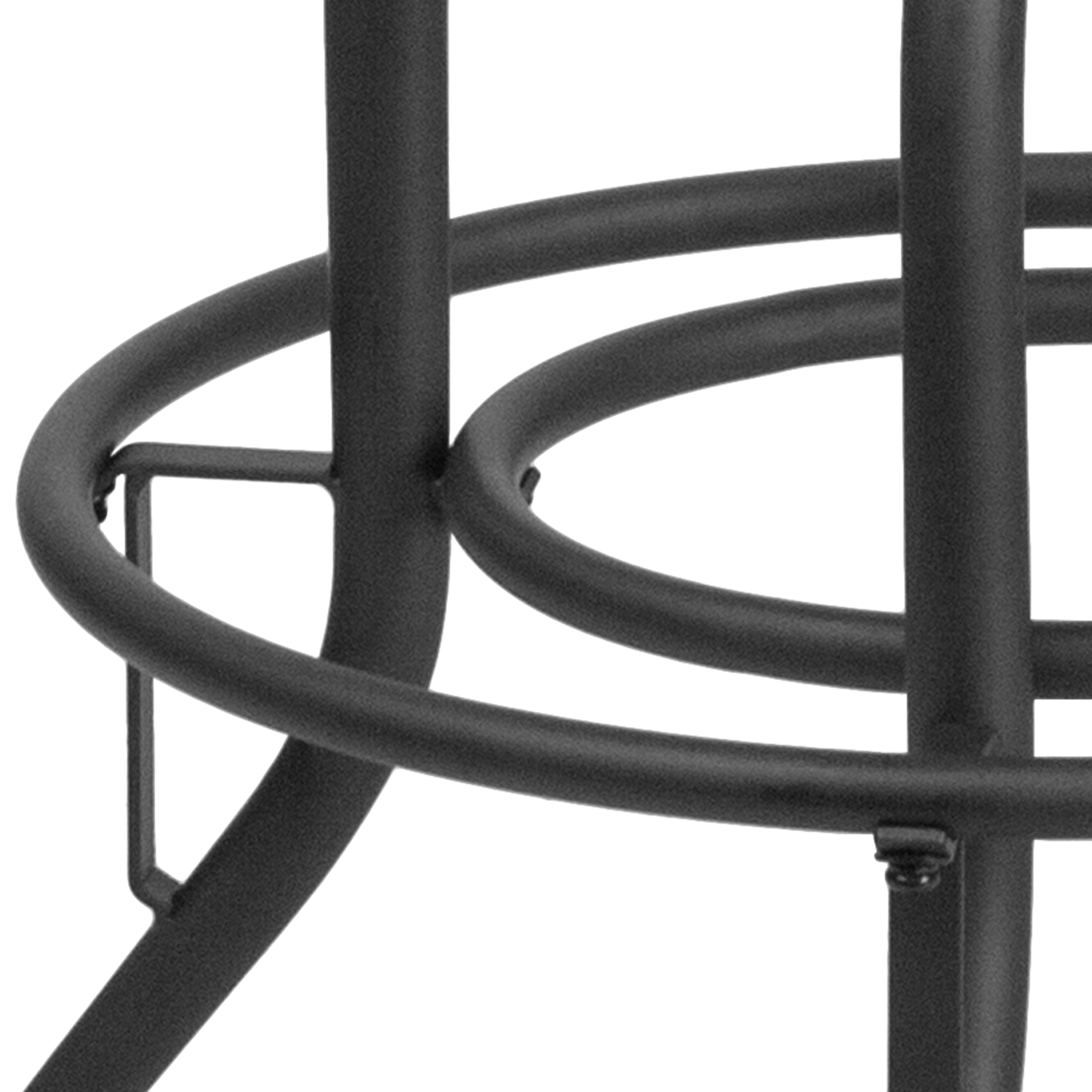 Carrington 24'' Counter Height Stool with Swivel Lift Black LeatherSoft Seat