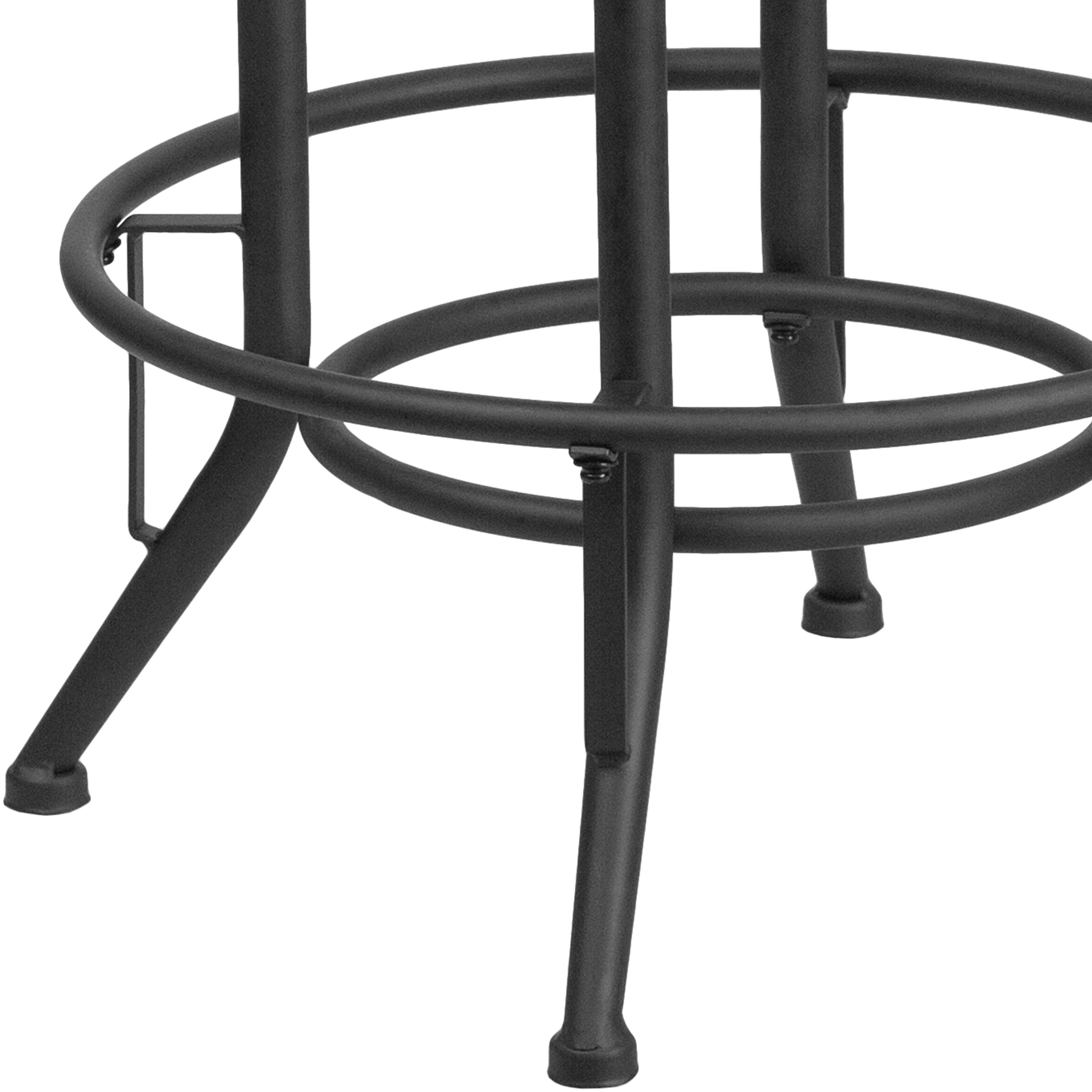 Carrington 30'' Barstool with Swivel Lift Black LeatherSoft Seat