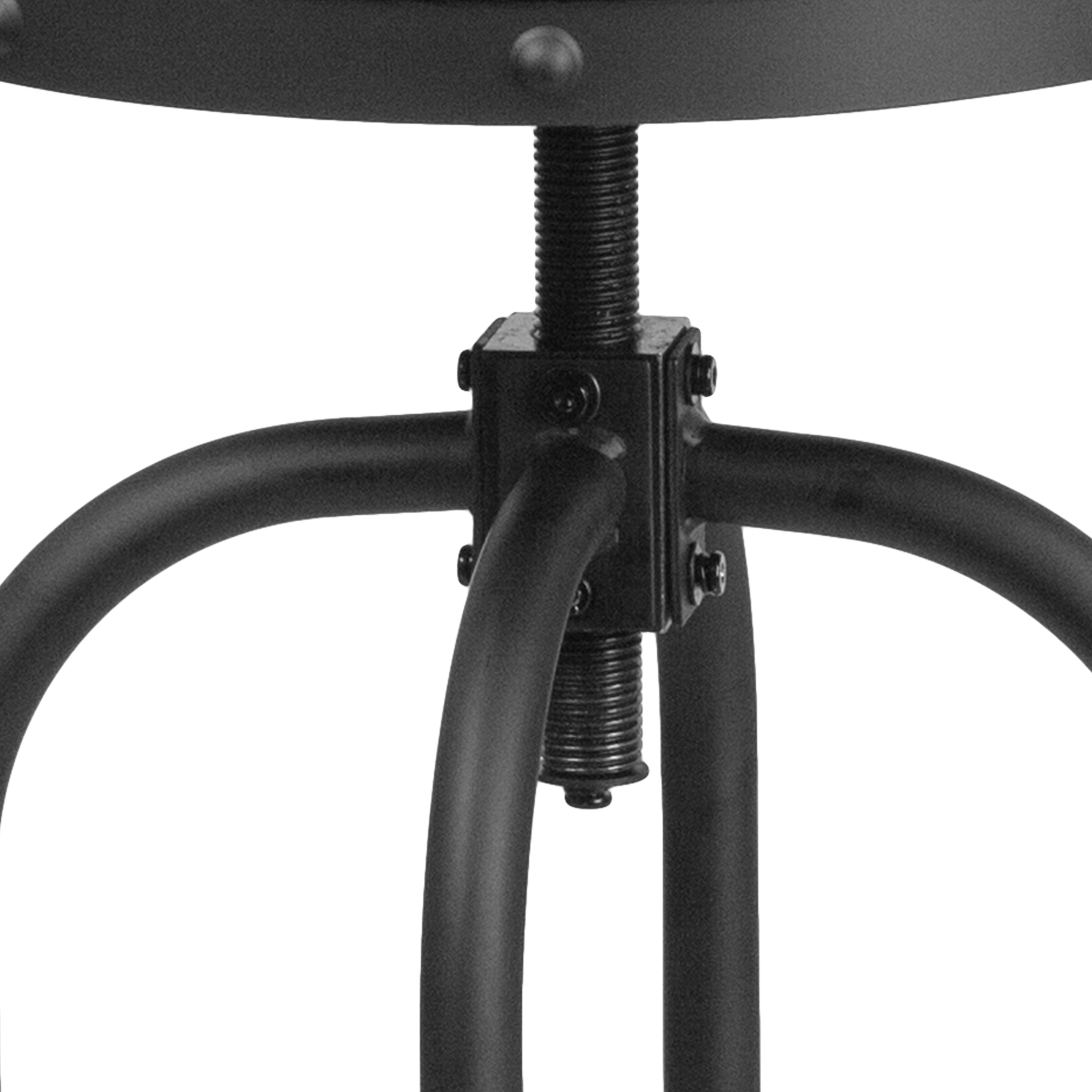 Carrington 30'' Barstool with Swivel Lift Black LeatherSoft Seat