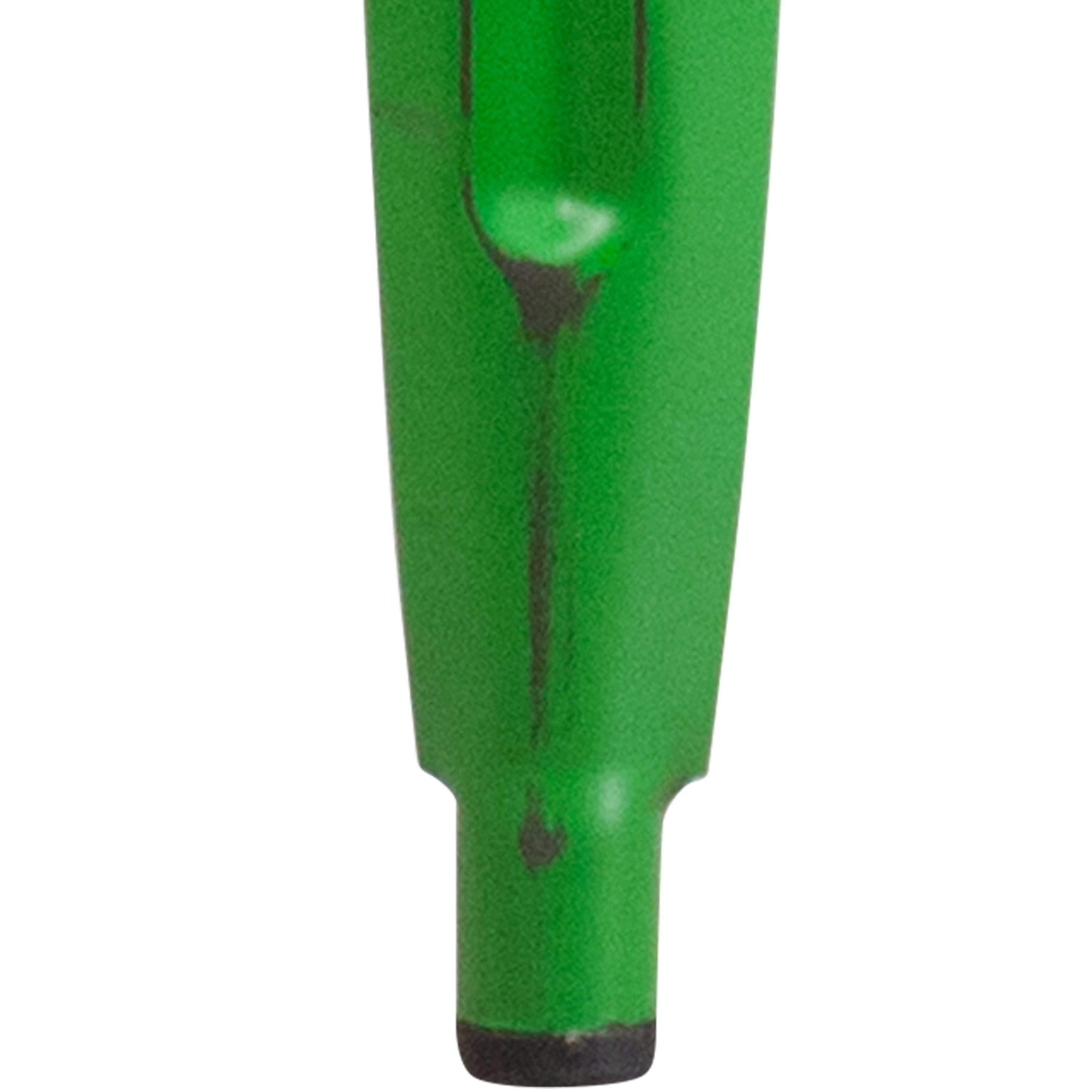 Kai Commercial Grade 24" High Backless Distressed Green Metal Indoor-Outdoor Counter Height Stool
