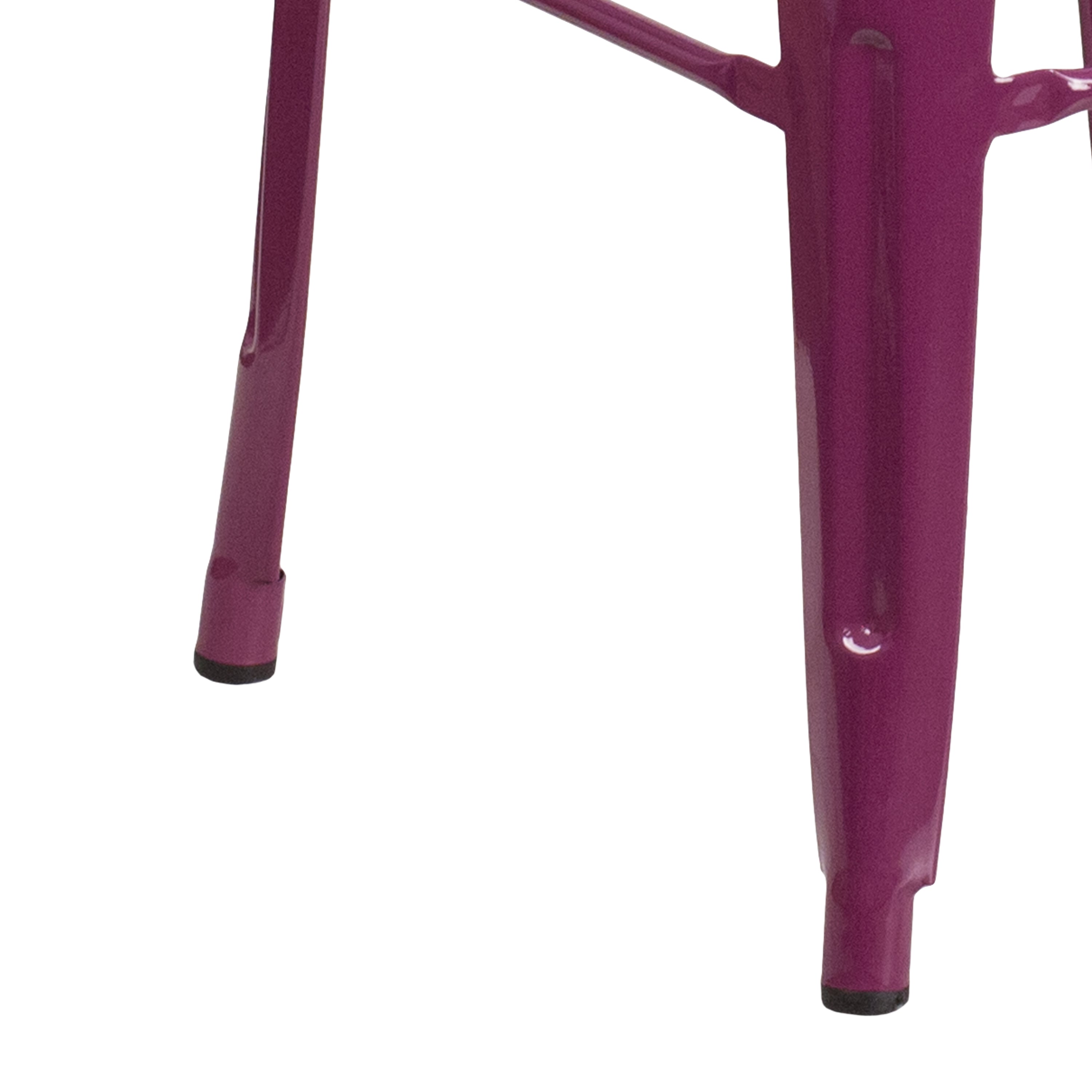 Kai Commercial Grade 30" High Backless Purple Indoor-Outdoor Barstool