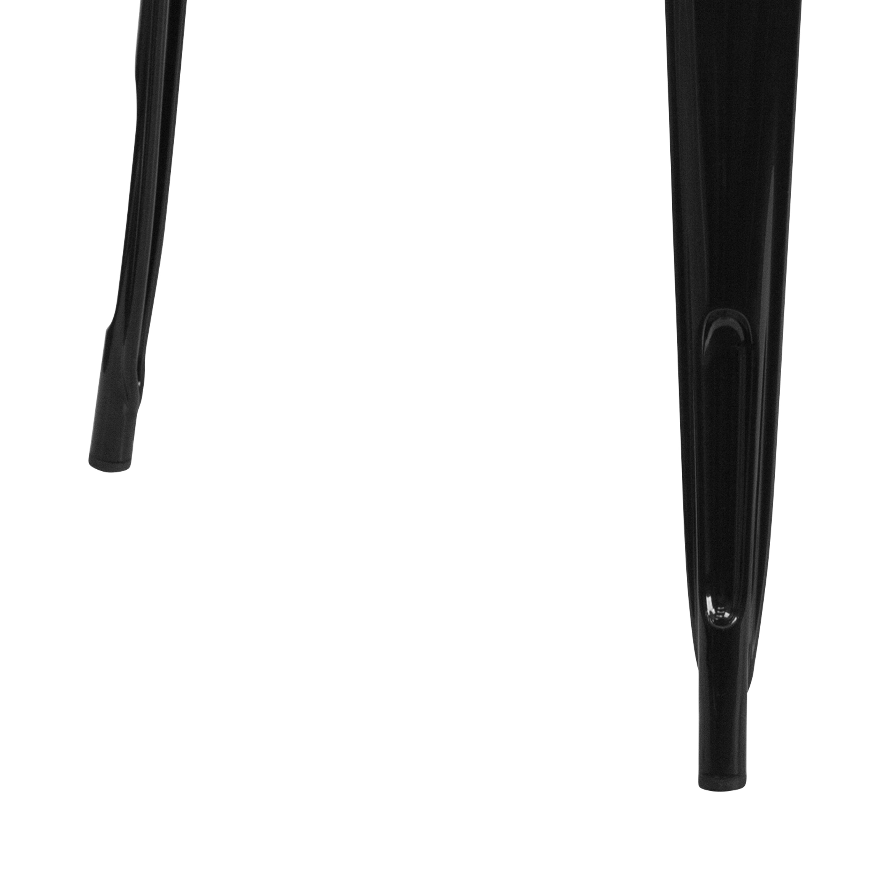Felix Commercial Grade 31.5" Square Black Metal Indoor-Outdoor Table