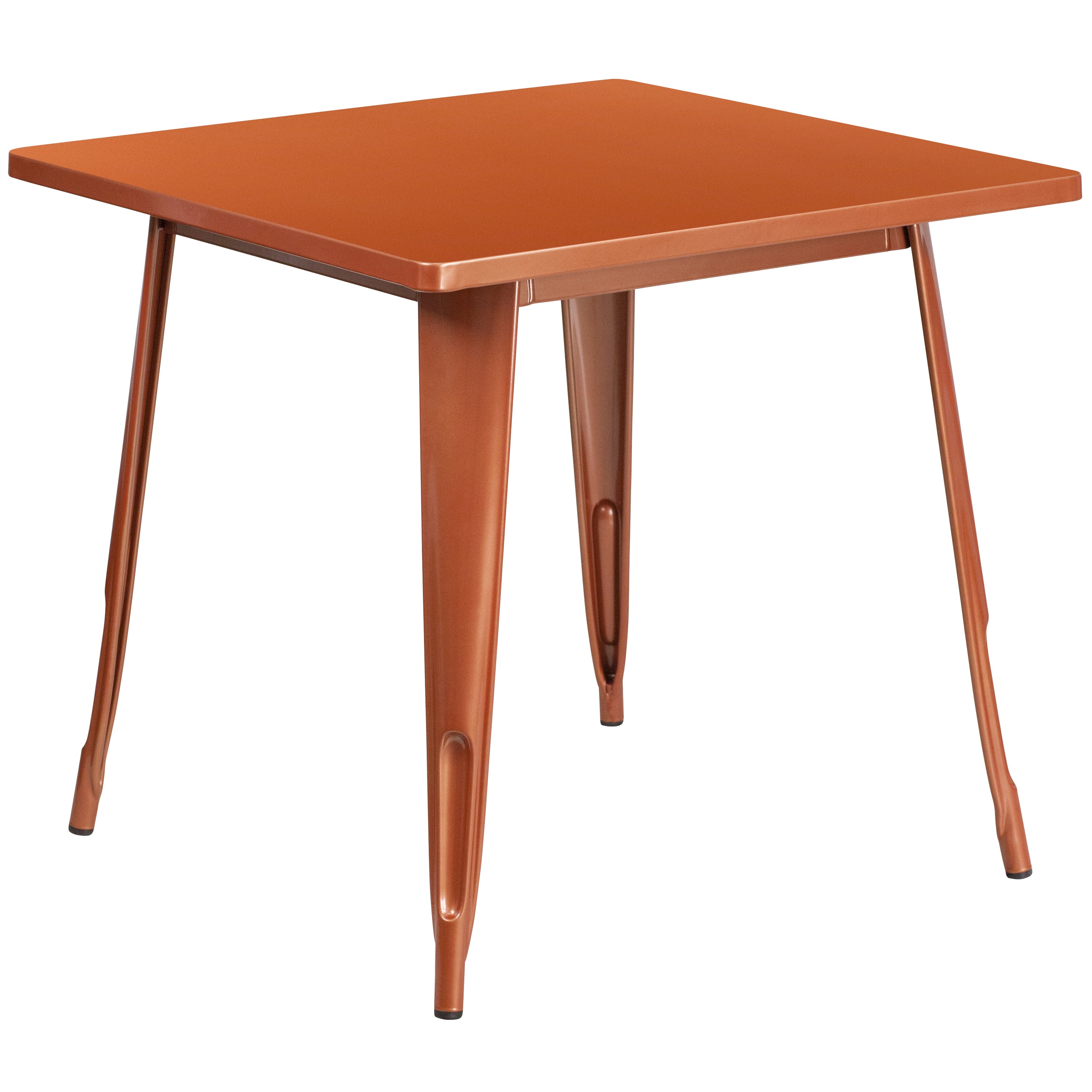 Felix Commercial Grade 31.5" Square Copper Metal Indoor-Outdoor Table