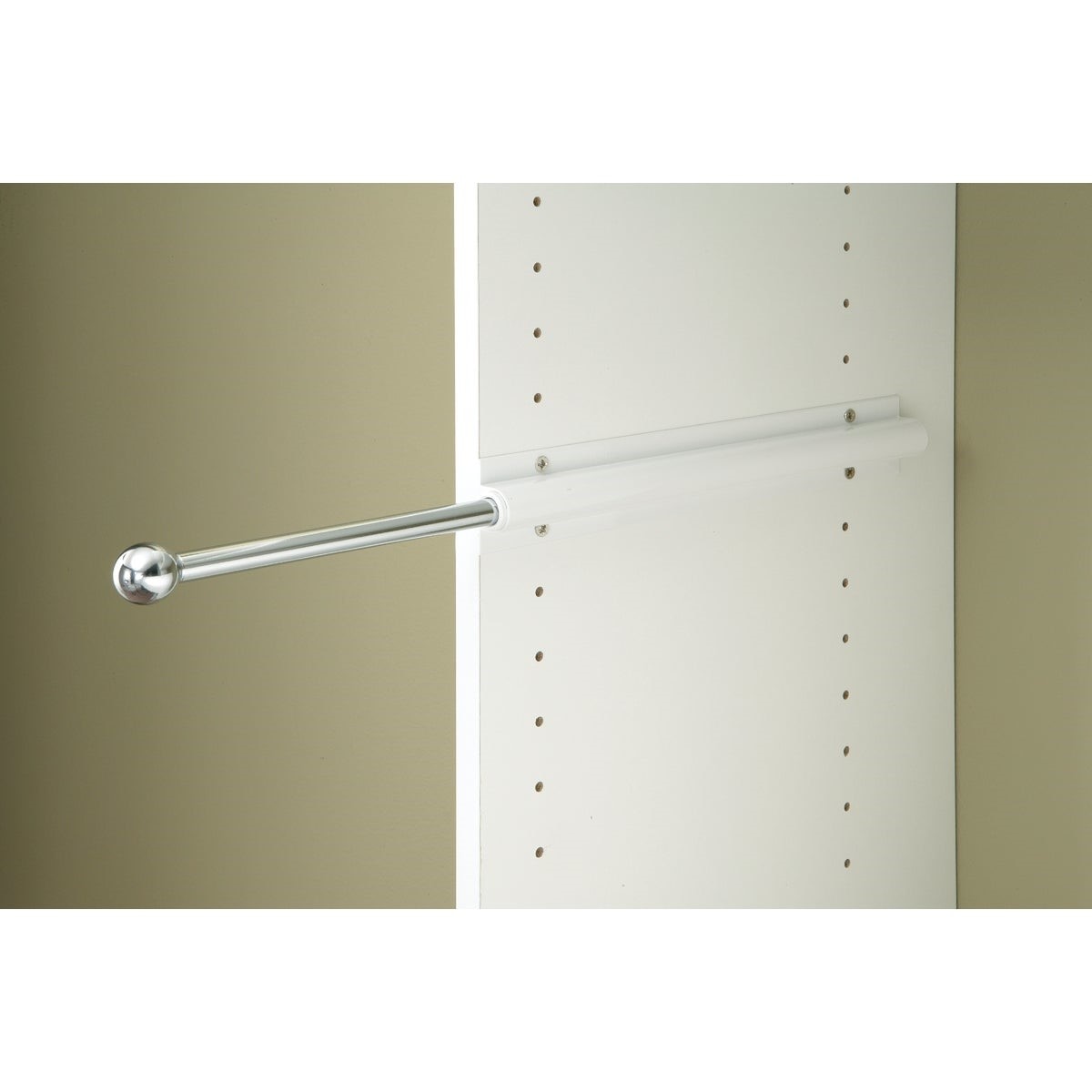 Easy Track 13 In. x 1 In. Sliding Valet Closet Rod, White