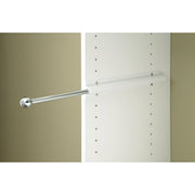 Easy Track 13 In. x 1 In. Sliding Valet Closet Rod, White