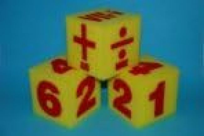 5" Math Foam Dice Set of 3