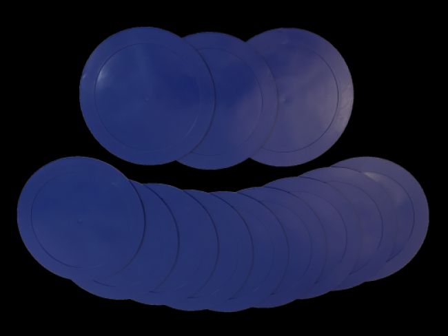 Round Mats - 9", set of 12, Blue