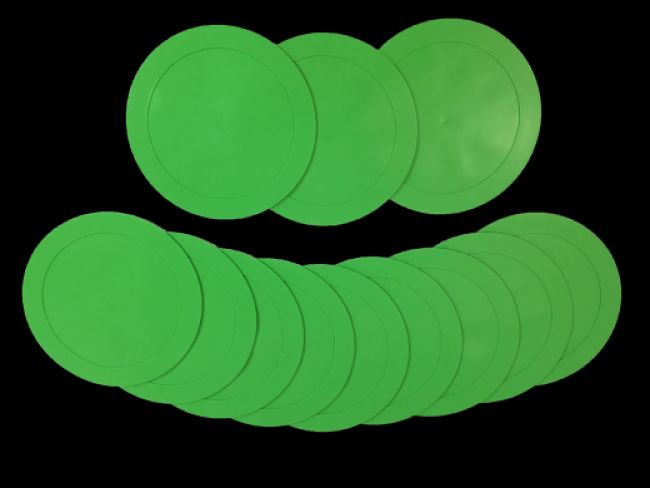 Round Mats - 9", set of 12, Green
