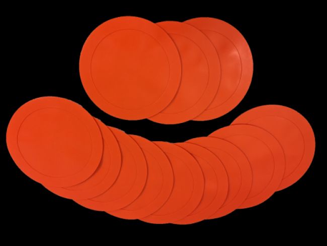 Round Mats - 9", set of 12, Orange