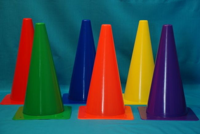 Plastic Cones Set/6 - 12" H