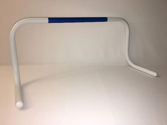 Return-To-Right Hurdles - 12" H, blue/white
