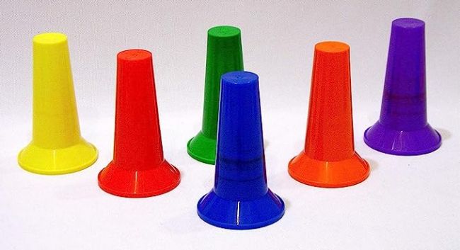 Collapsable Cone - set of 48 pcs in 6 colors, 6" H