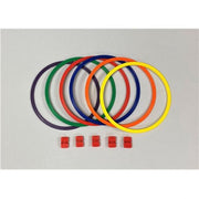Agility Ring Set w/ Clips - 15" Dia.- set of 6 colors