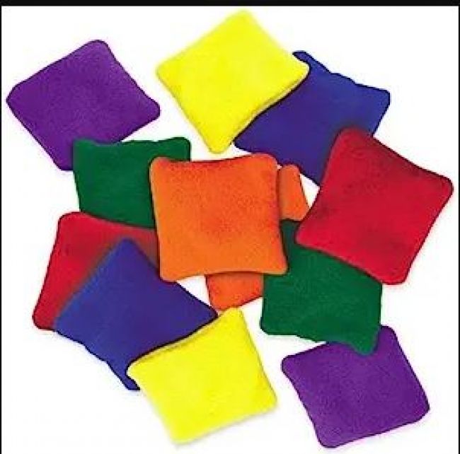 Fleece Square Beanbags - 4" * 4" - set of  6 colors