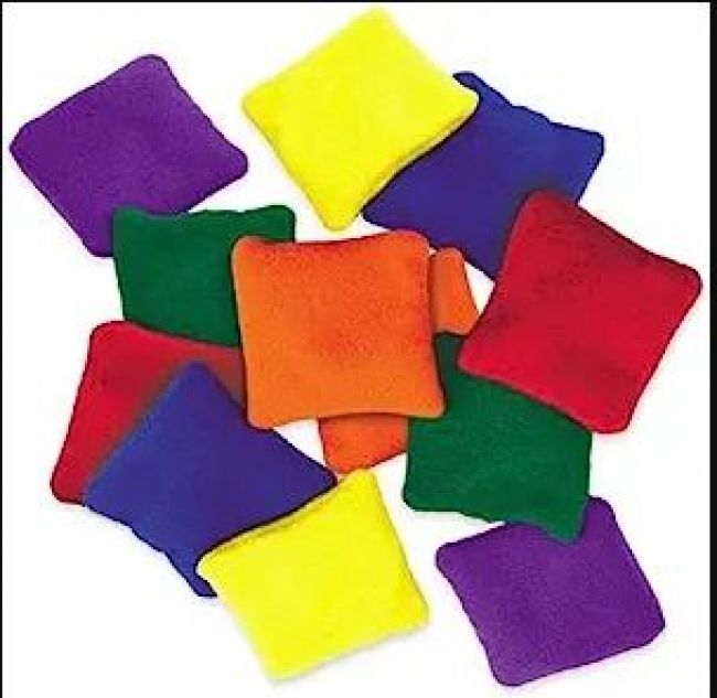 Fleece Square Beanbags - 5" * 5" - set of  6 colors