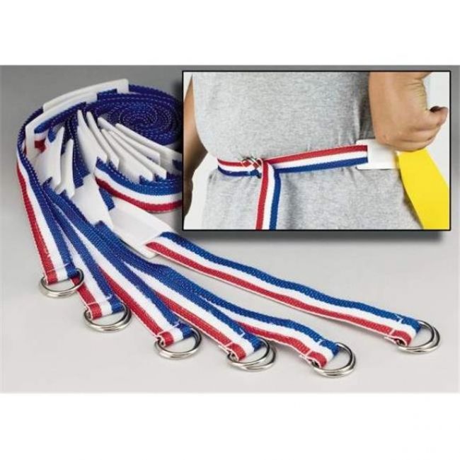 Flag Belt - adjustable rip - 16" L * 1" W - set of 6 belts, 12 flags