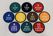 4.5" Numbers Discs Set - set of 10