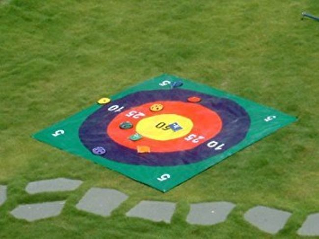 Target Toss Game - 5' x 5' Target, 12 pcs Bean Bags