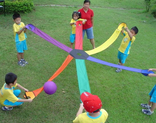Colorful Track Band - 10' Dia.
with 4 pcs of PE Balls, one Vinyl Ball and one Carry Bag