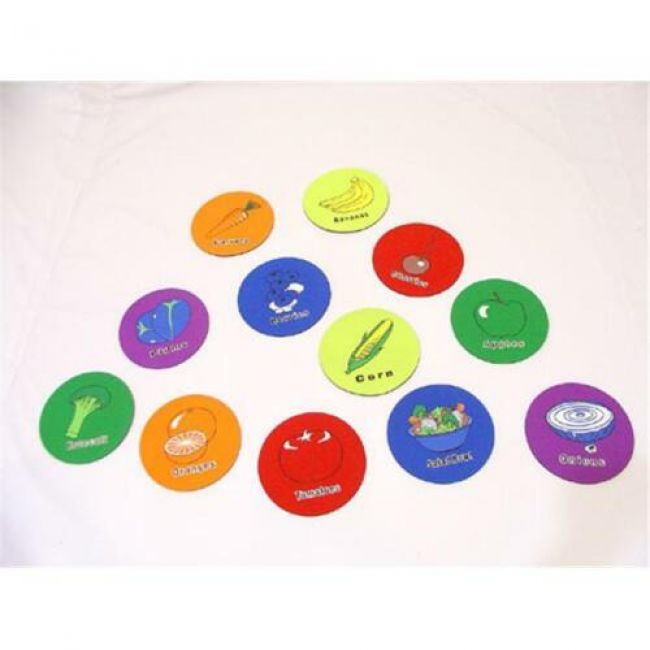 Fruits and Vegetables Mat
12 pcs of Neoprene Round Mat (8 3/4" Dia. x 3 mm TH) in 6 different colors
printed with Fruits and Vegetables.
