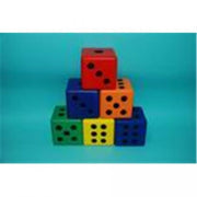 Foam Dice Set - set of 6 colors, 3" cube