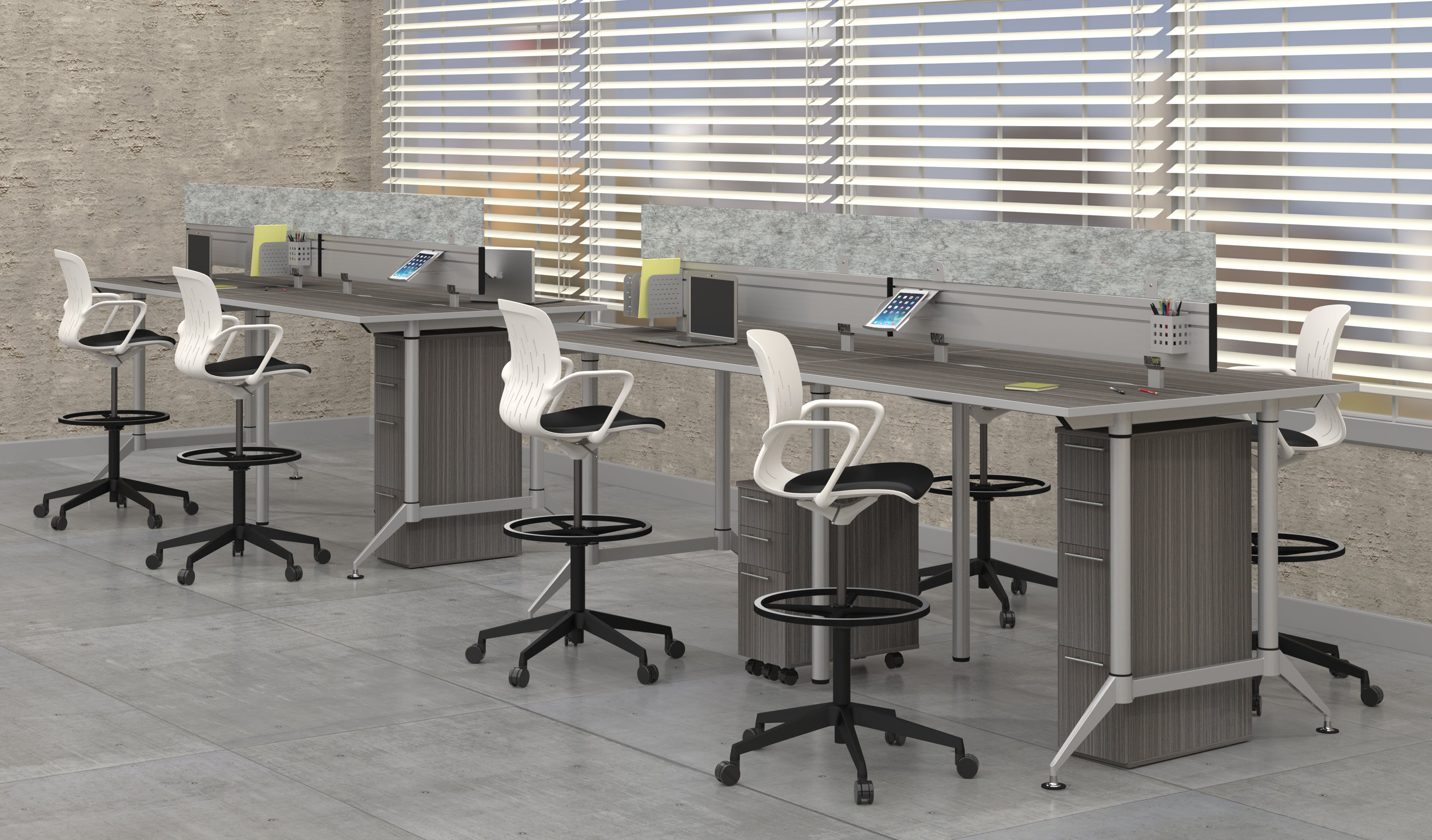 Shell Ext Hgt Task Chair White