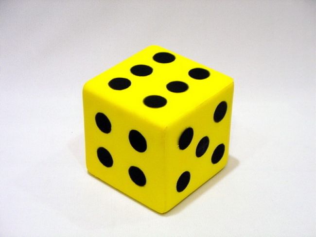 Foam Dice W/dots-- 6"
