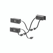 OfficeSource Palisades Daisy Chain Power Module - For Standing Height Conference Table (#EVST8) - Black