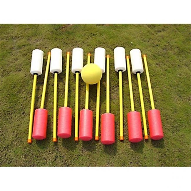 PE Foam Polo Set 33"L Polo, 7" Foam Ball, 12sticks
